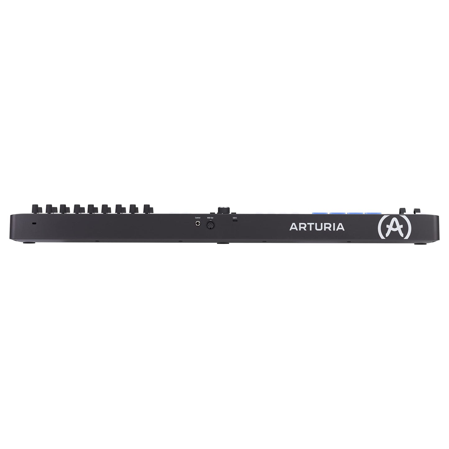 Arturia KeyLab Essential 49 mk3 - Teclado driver MIDI para producción musical, paquete de software todo en uno - 49 teclas, 9 codificadores, 9 atenuadores, 1 rueda de modulación, 1 rueda de curvatura, 8 almohadillas para orejas, negro