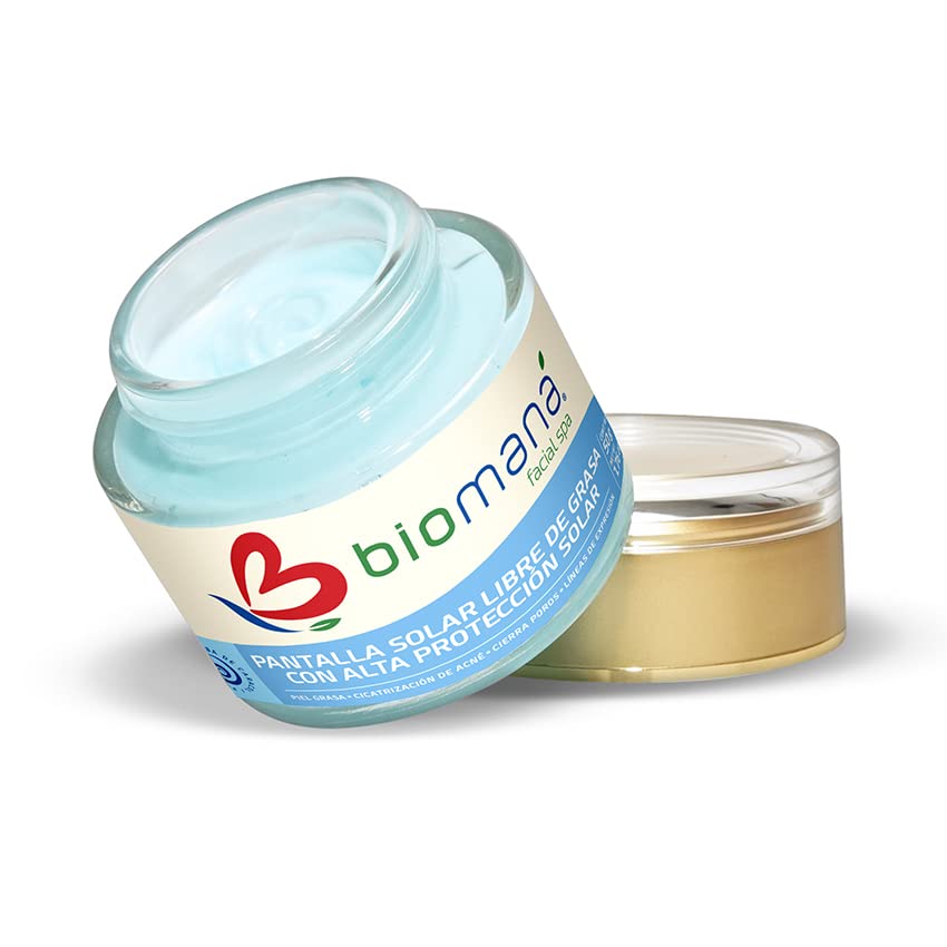 Biomaná Bloqueador Solar para cutis graso 50g FPS 90+ con Baba de Caracol