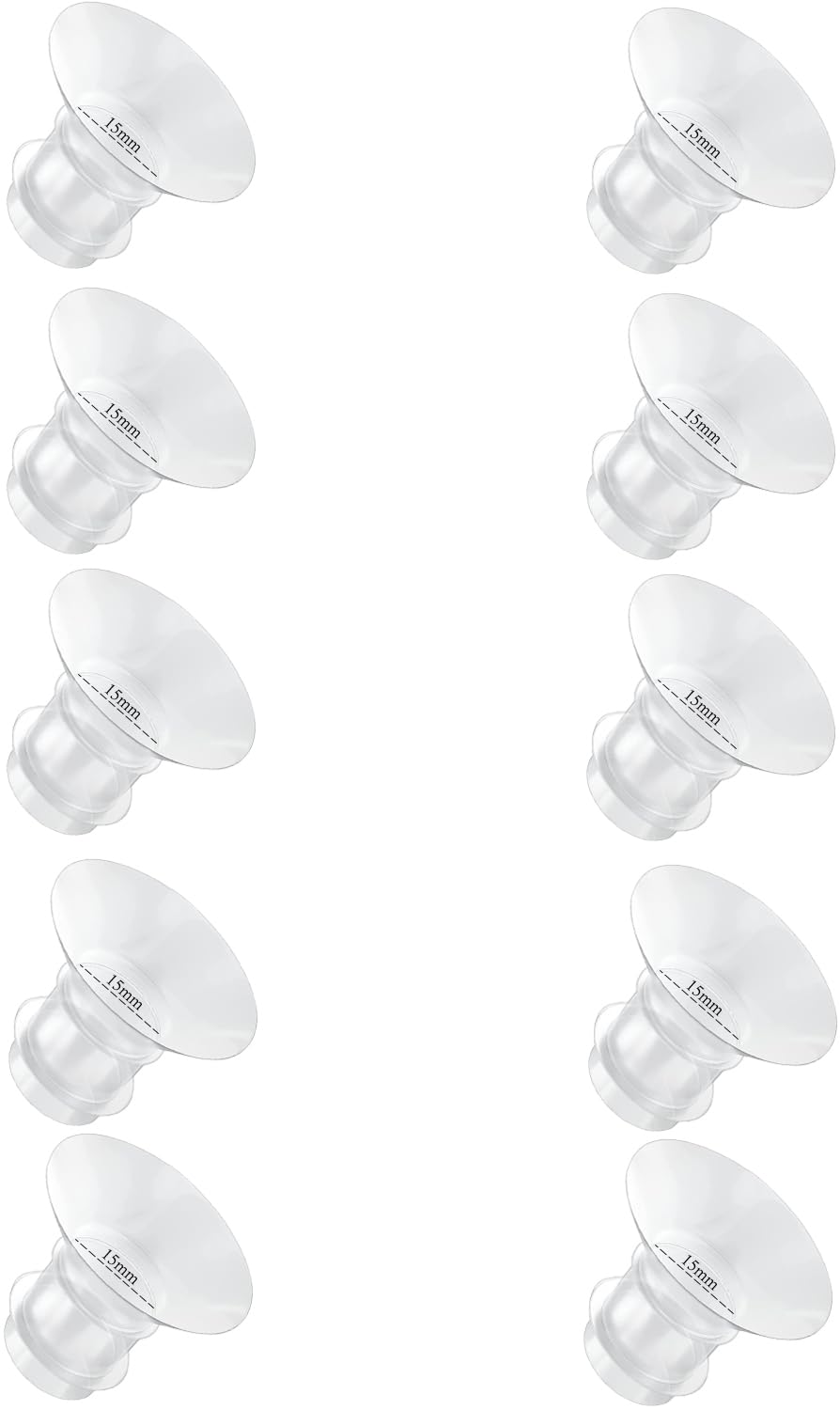Insertos de brida de 15 mm para Medela, escudos/bridas de 24 mm Spectra, compatibles con el extractor de leche portátil Momcozy S12 Pro/S9 Pro/S9/S12, reducen el túnel del pezón de 24 mm a 15 mm, 10