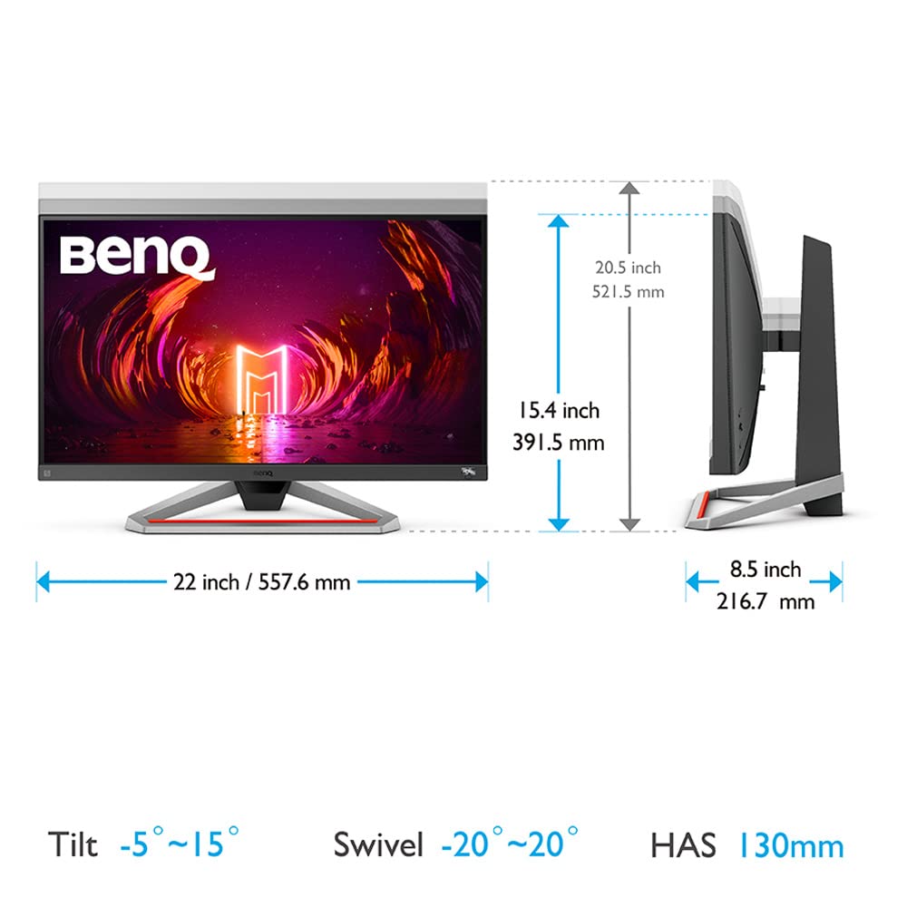 BenQ Monitor Gamer MOBIUZ EX2510S de 24.5 Pulgadas FHD HDRi IPS 165 Hz 1ms FreeSync Premium, Bocinas Trevolo 2.5Wx2