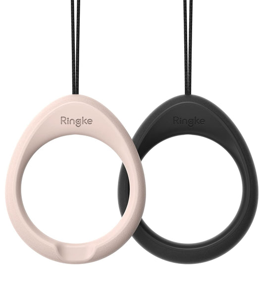Correa de Anillo de Silicona Ringke Black Pink Sand con Función de Montaje Antideslizante (2 Piezas)