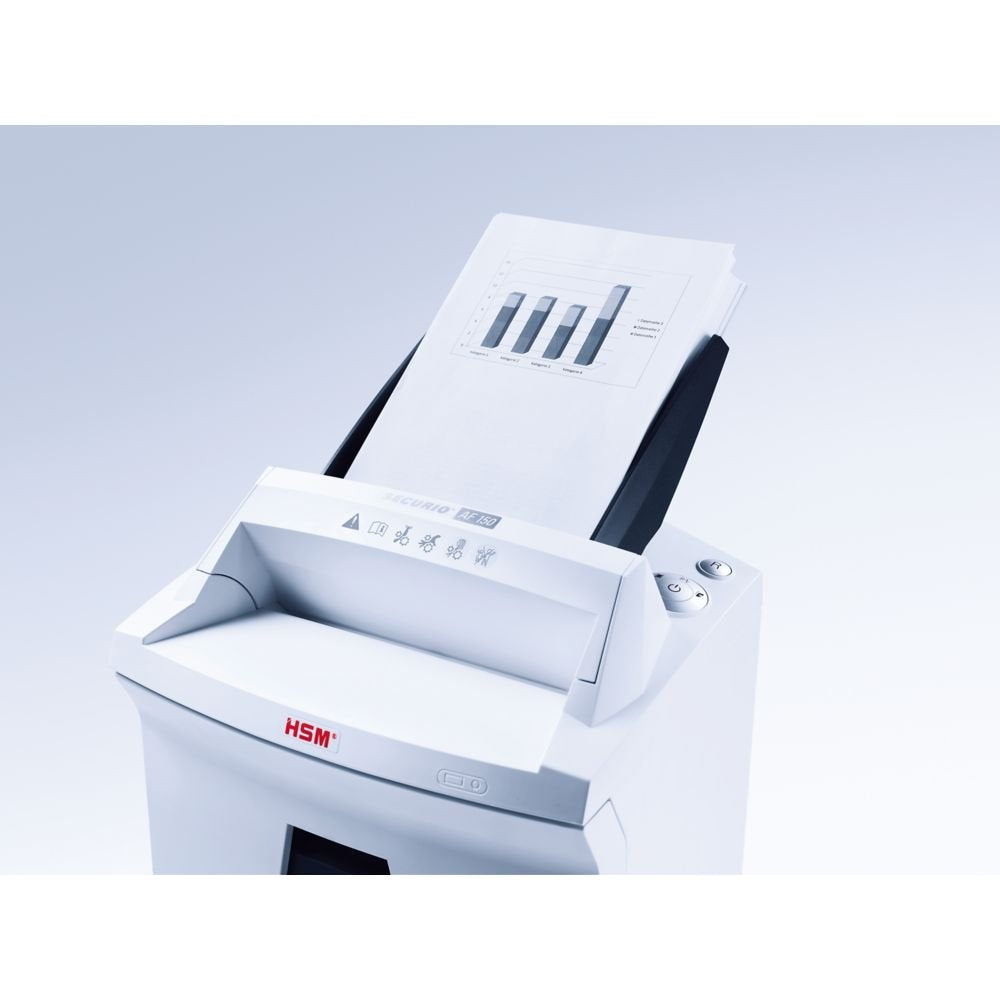Trituradora de Papel HSM Securio Blanco Corte Cruzado Alimentación Automática, Microcorte 11-15 Hojas