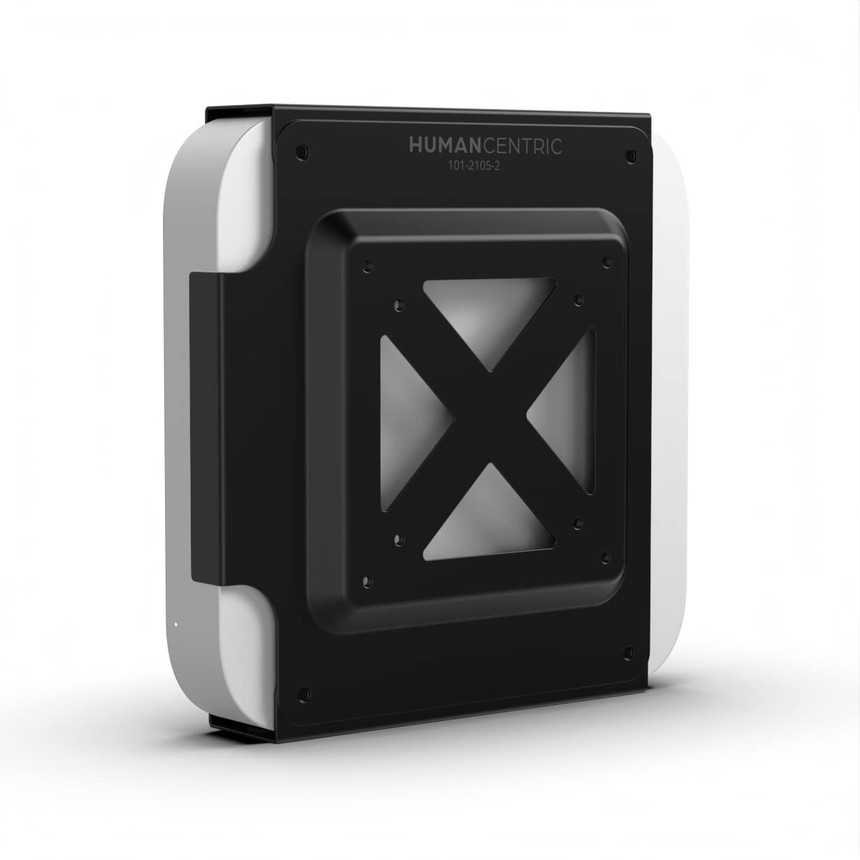 HumanCentric Soporte VESA Dual Compatible Con Mac Mini - Montaje Personalizado Detrás del Monitor Con Brazo y Funda