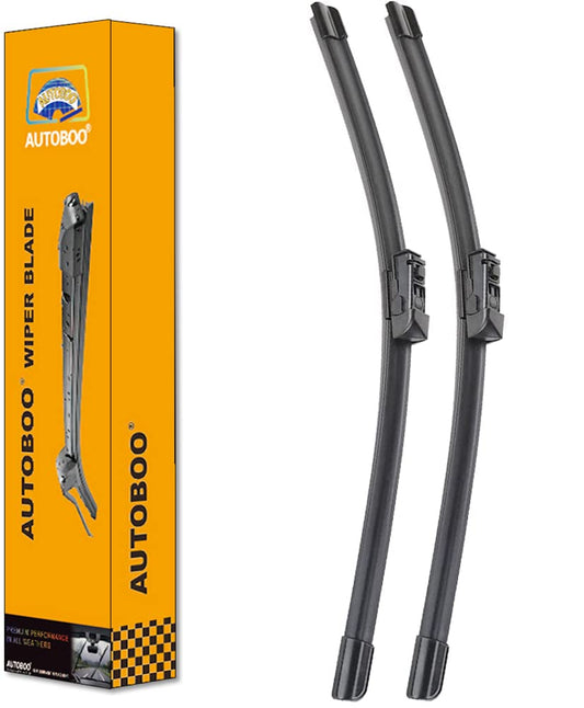 AUTOBOO - Juego de escobillas de limpiaparabrisas de 71 cm + 41 cm de repuesto (paquete de 2)