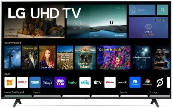 LG Television de 50 Pulgadas Serie 7 Class 4K 2160p Smart LED TV HDR Frecuencia de Actualización 60Hz Bluetooth Compatible con Alexa y Google Assistant (Sin Bases) + Soporte de Pared (Reacondicionado)
