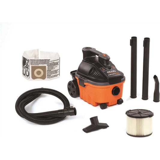 Aspiradora de Sólidos y Líquidos Ridgid negro Naranja 5.0 HP
