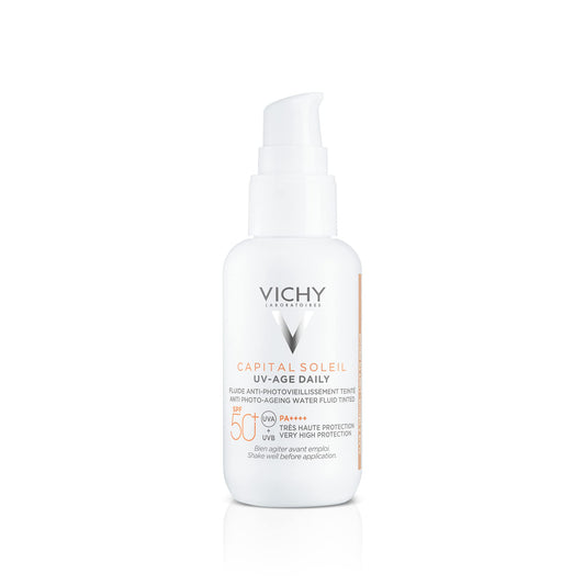 Protector Solar Facial Anti-Edad Vichy UV-Age FPS50+ con Color