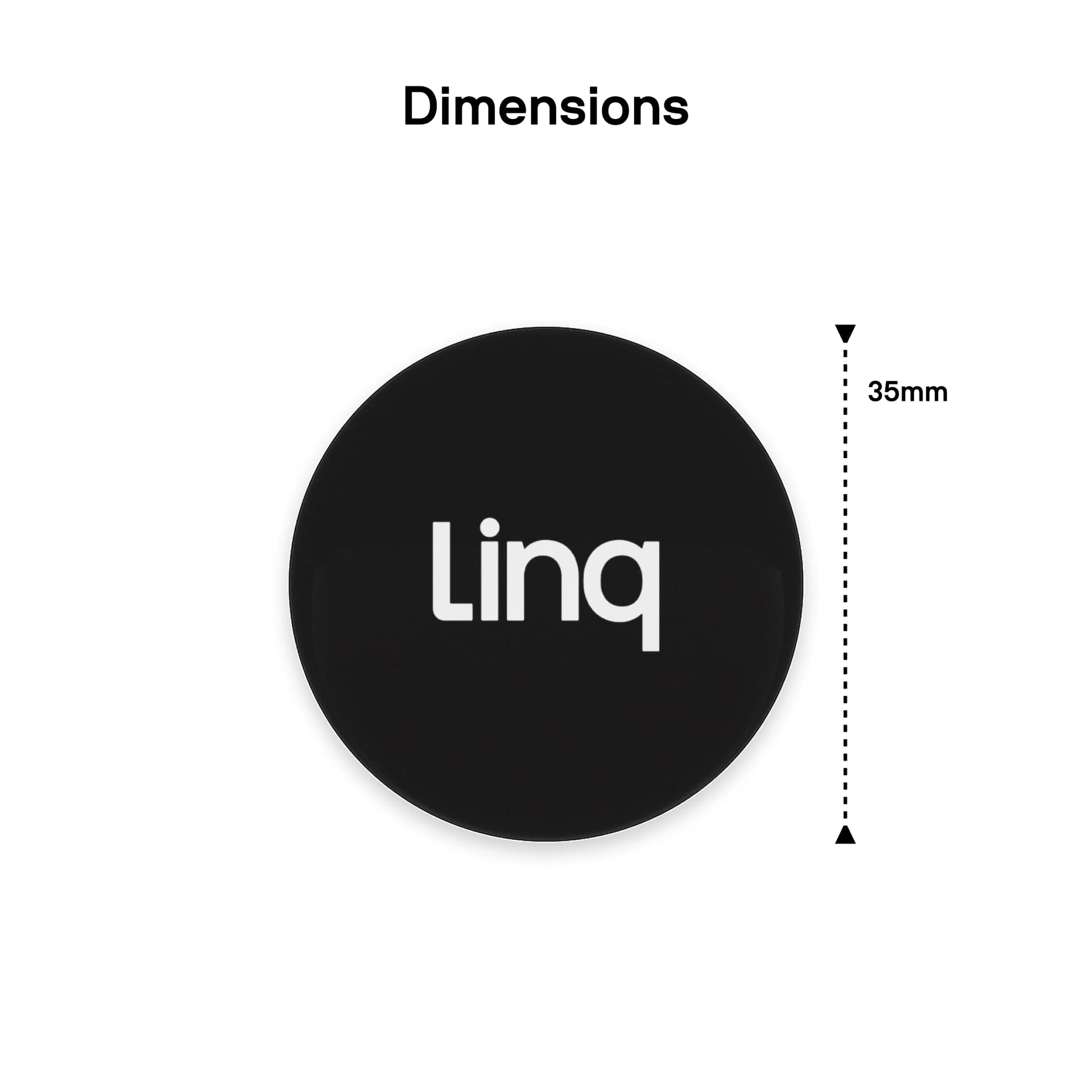 Linq Tap - Tecnología NFC Tap - Añade a tu teléfono para compartir información de contacto, redes sociales, sitios web y mucho más. (Blanco)
