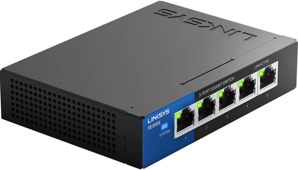 Linksys SWTLNK880 Switch, Negro, 5, 10/100/1000 Base-T(X)