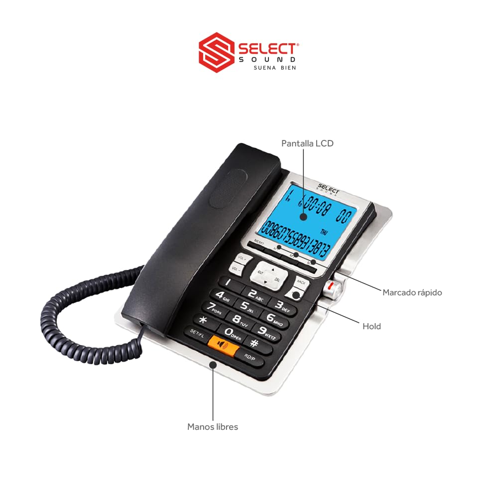 Select Sound Telefono de casa alambrico Bloqueador Llamadas teléfono Fijo