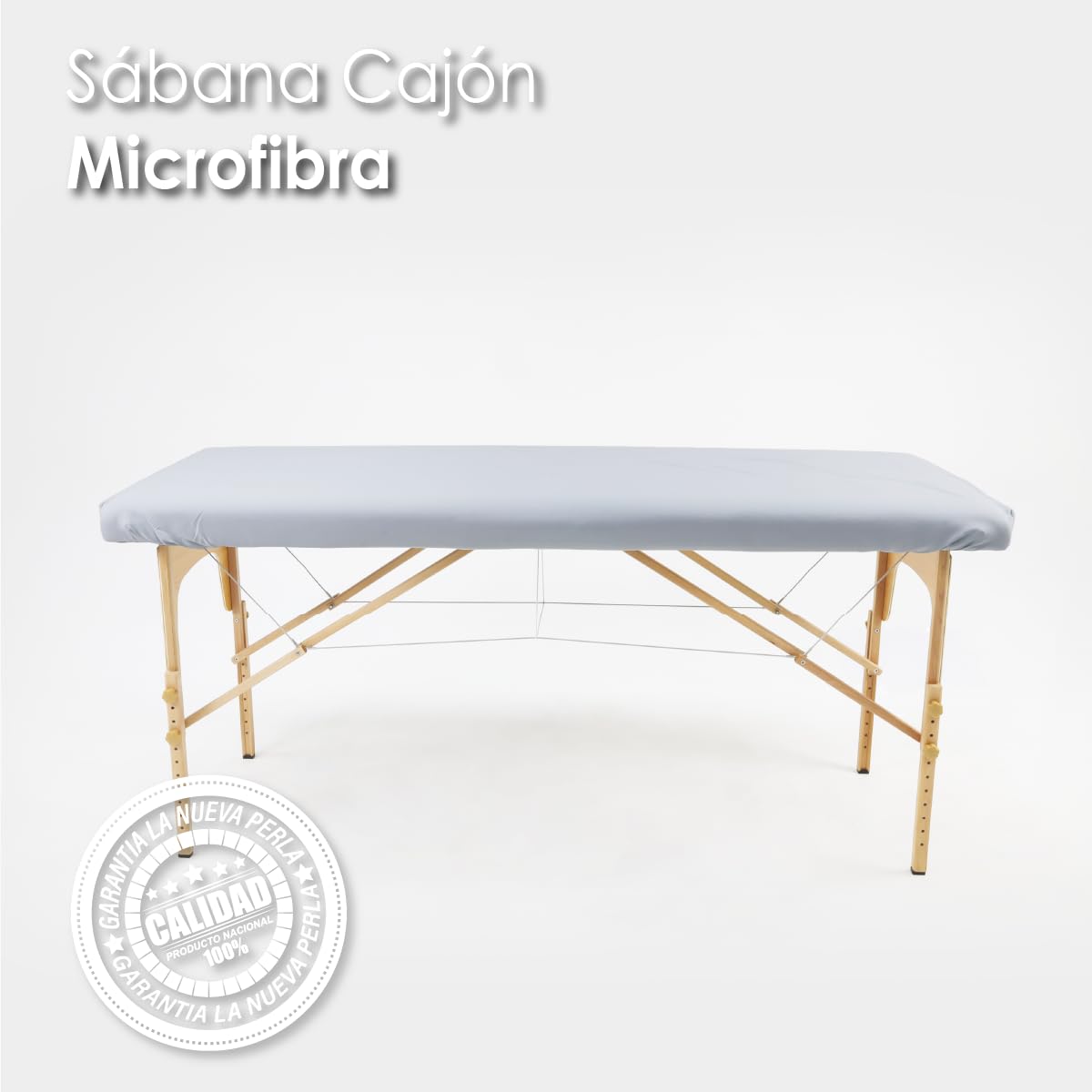 La Nueva Perla Juego Sabana Camilla Masaje Spa Exploracion Microfibra Color (Gris Perla, 1 Juego (2 Piezas))