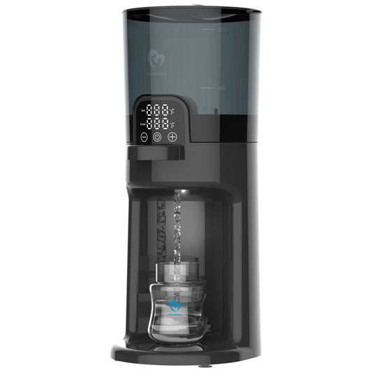 Bellababy Calentador de biberones instantáneo, dispensador de agua caliente, contenedor desmontable, mantiene el calor 24/7, temperatura ajustable (Negro)