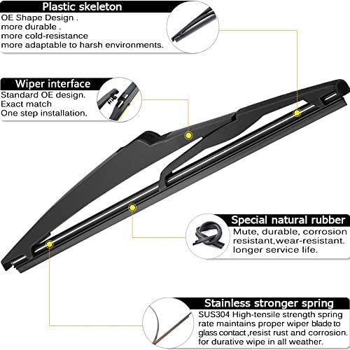 AUTOBOO - Limpiaparabrisas de 26 pulgadas + 16 pulgadas con limpiaparabrisas trasero de 10 pulgadas de repuesto para Toyota Rav4 2013 2014 2015 2016 2017 2018 - Calidad original de fábrica (paquete de