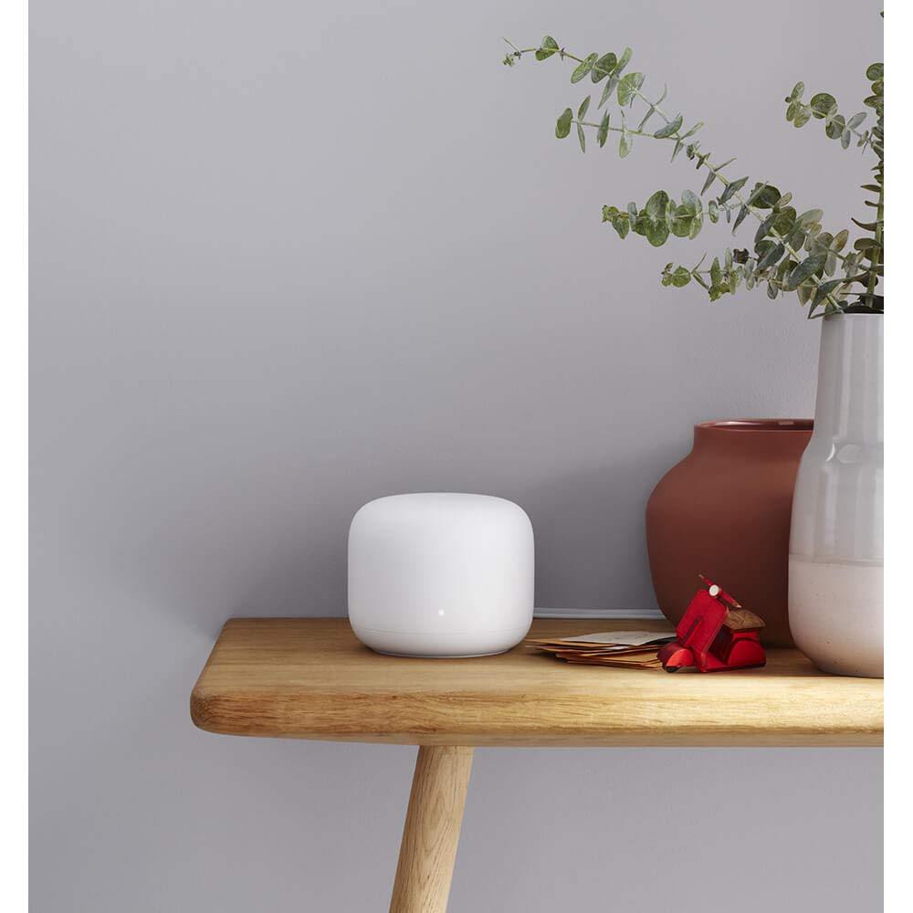 Router WiFi Nest Snow Mesh Extensor de Red Inalámbrica y Altavoz Inteligente Compatible con Google Home Systems