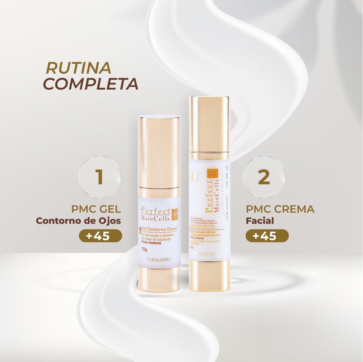 PMC - Crema Facial Antiedad de Células Inteligentes para Pieles Maduras I Indicado para Adultos de 45 Años + I Tratamieno Antiarrugas y Antioxidante I Humecta, Suaviza y Repara la Piel | 50g