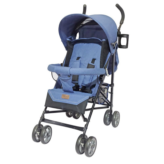 D´Bebé Carriola Aerostar Color Azul- Carriola de bastón con 5 posiciones de respaldo