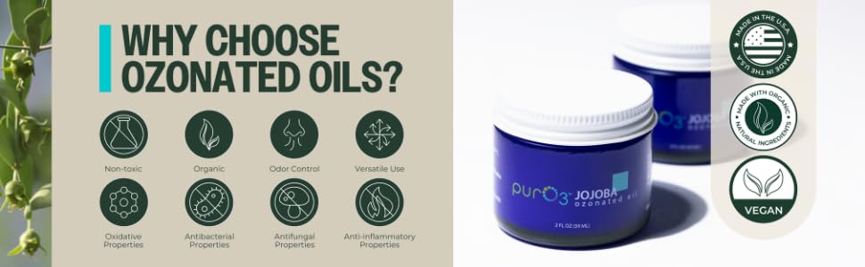 PurO3 Fully Ozonated Jojoba Oil - 2 oz by PurO3 Ozonated Oils