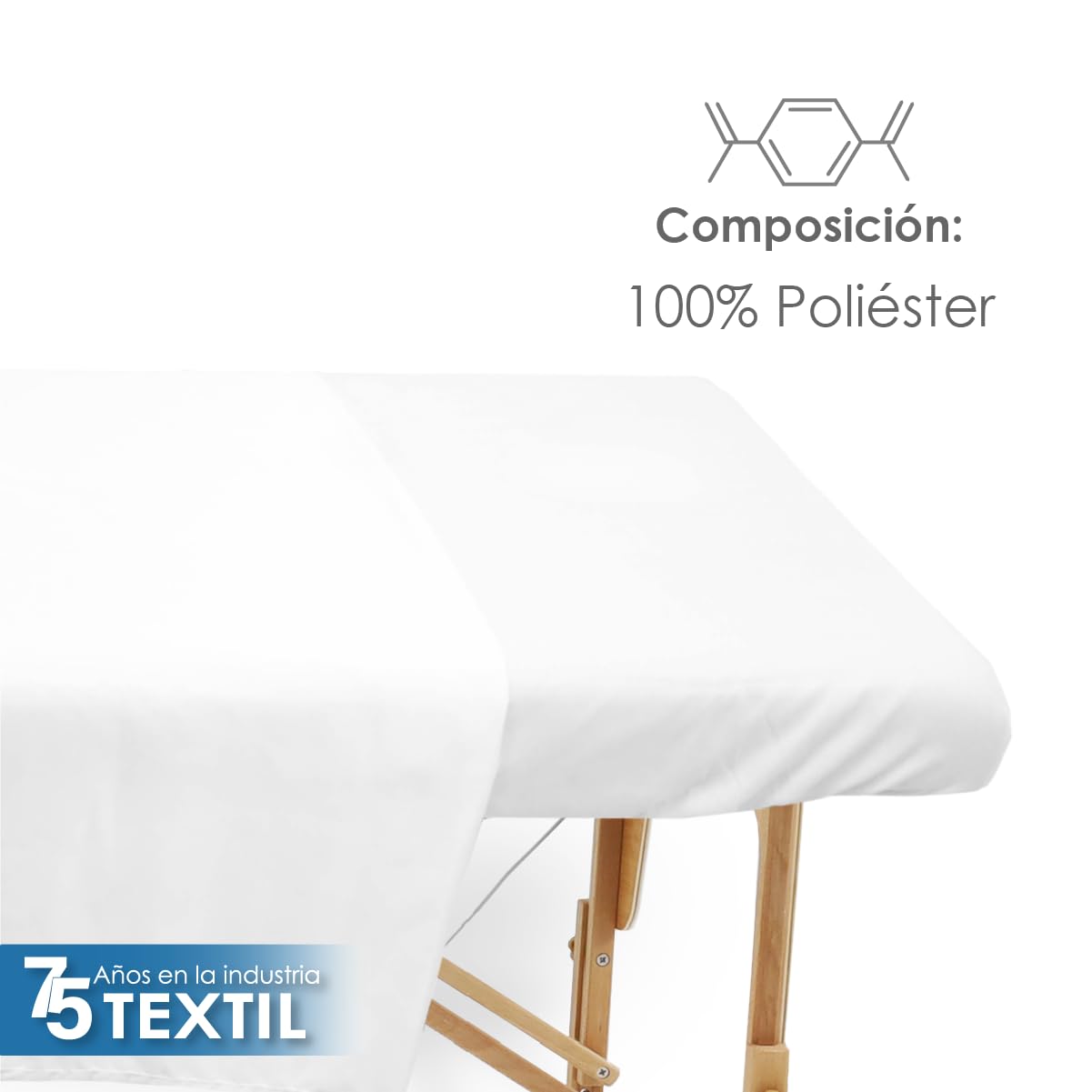 La Nueva Perla Juego Sabana Camilla Masaje Spa Exploracion Microfibra Color (Blanco, 1 Juego (2 Piezas))