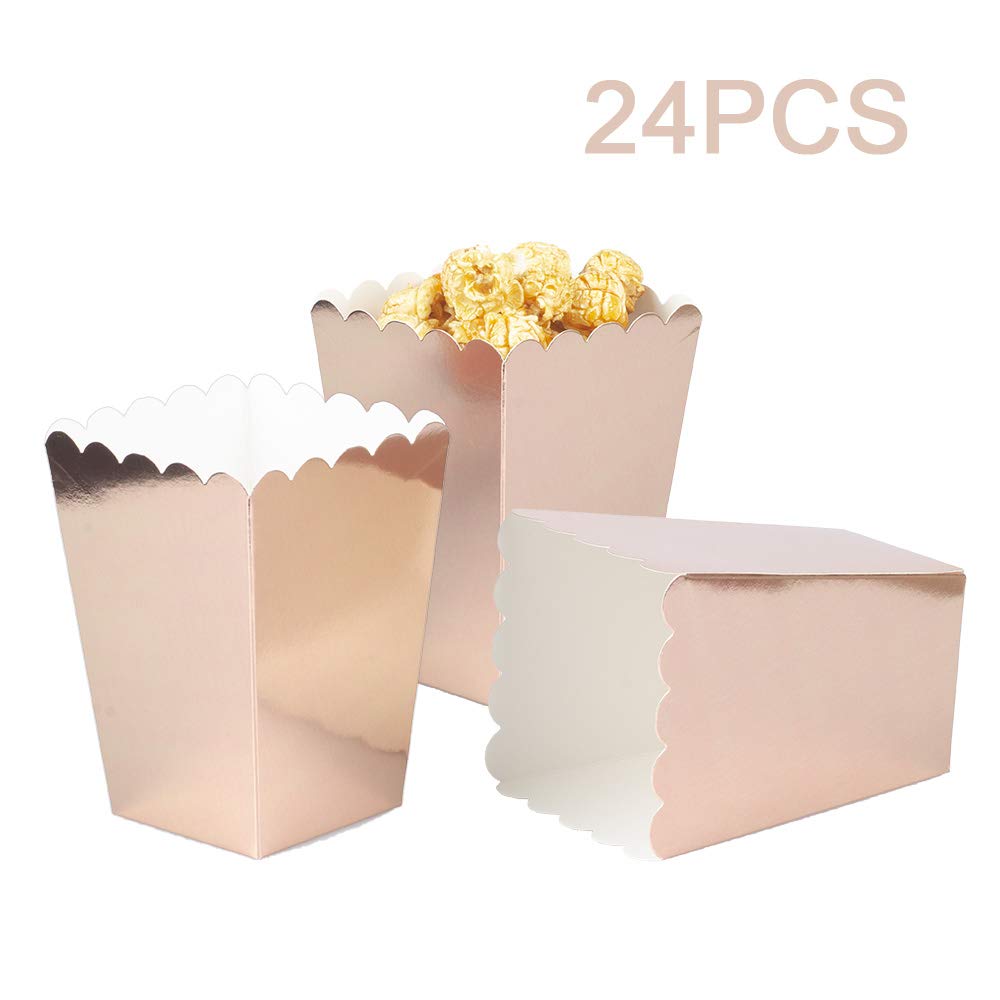 Cajas de Palomitas AimtoHome oro rosa mini para Fiestas