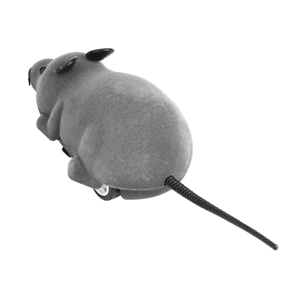 Juguetes Eléctricos para Mascotas Ratón Inalámbrico Gris con Control Remoto para Gatos y Perros