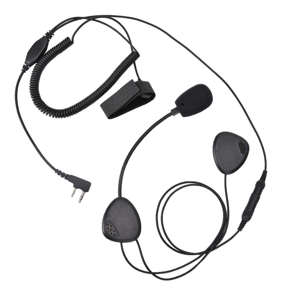 Mugast Casco de la Motocicleta Auricular con PTT Impermeable Walkie Talkie Radio Auricular