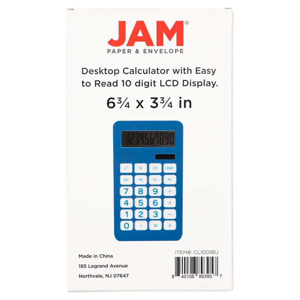 Calculadora JAM PAPER Azul LCD de 10 Dígitos