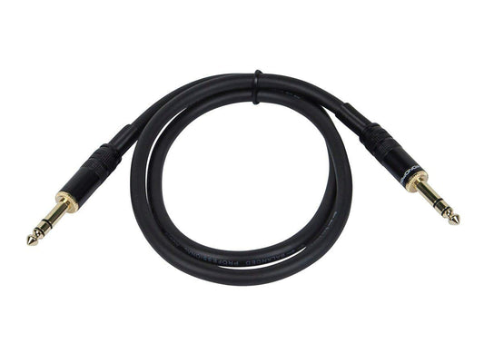 Cable Mono 3ft Premier Series 1/4in TRS Macho a Macho 16AWG Dorado Enchapado