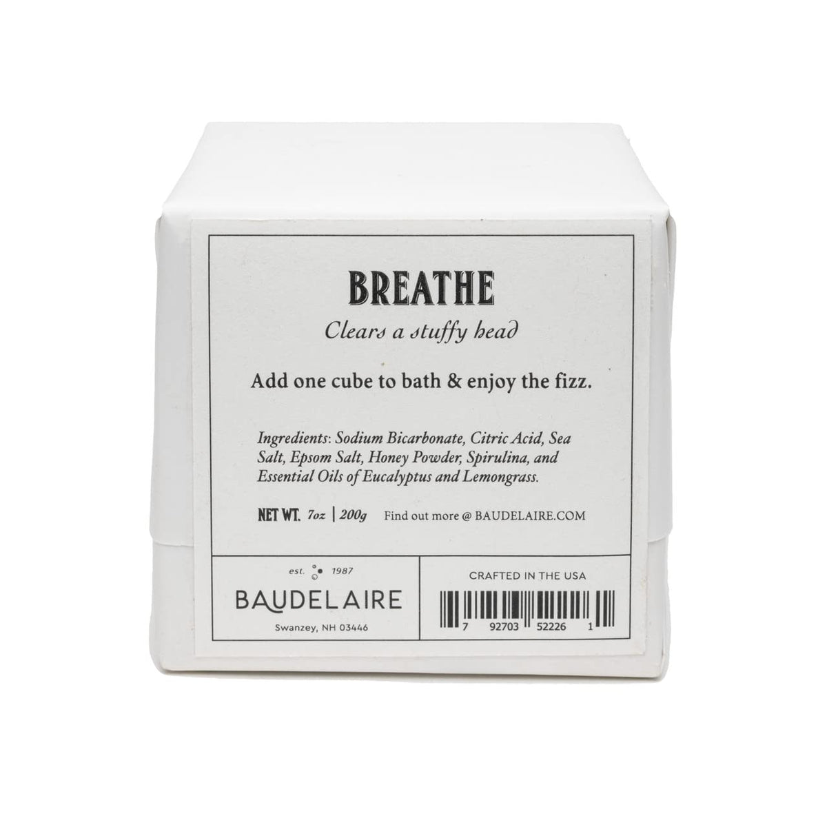 Baudelaire- Cubo Efervescente Breathe, 7 Onzas