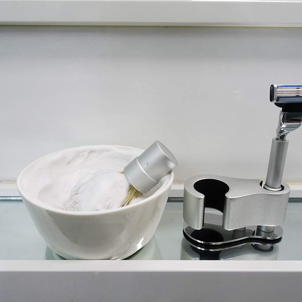 Bicrops - Tazón de afeitar de cerámica para hombres, taza de crema de afeitar de boca ancha, gran capacidad, más fácil de enjabonar