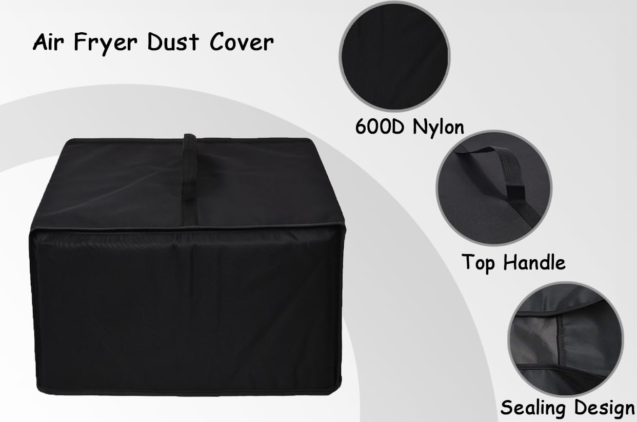 CouldyCasi Funda para Horno Funda de Nylon Resistente al Calor y al Agua Compatible con Ninja DCT451/ DCT402BK/ DCT401 Smart Double Oven (Negro)