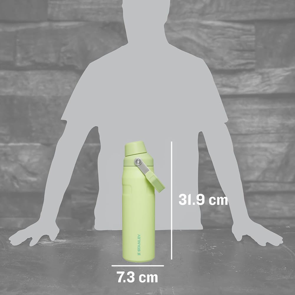 Botella Stanley IceFlow Aerolight 709 ml, con Tapa de Flujo Rápido, Aislamiento de Doble Pared, Mantiene Bebidas Frías, Termo Acero Inoxidable libre de BPA, Botella Stanley 24 oz, CITRON