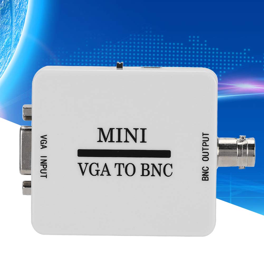 ASHATA VGA a BNC Converter, Mini HD VGA a BNC 1920 X para videoconferencia Home Theater TV Conversión de Imagen de computadora 1080 USB Video Converter para HDTV Monitores Televisores Computadoras