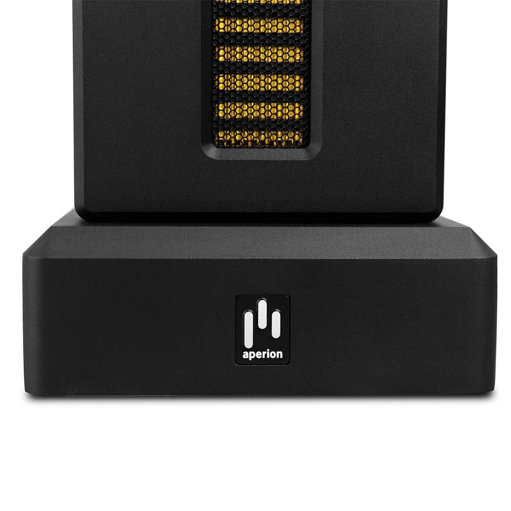 Altavoz Aperion Audio Negro Alta Sensibilidad con Transformador de Movimiento para Cine en Casa Audiófilo