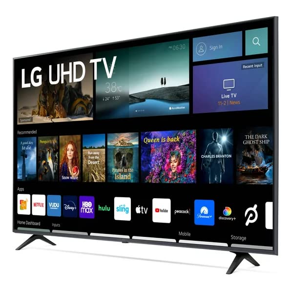 LG 50" Class 4K 2160p Smart LED TV webOS HDR10 Procesador α5 Gen5 Optimizador de Juegos + Soporte de Pared 50UQ7070ZUE (Reacondicionado)