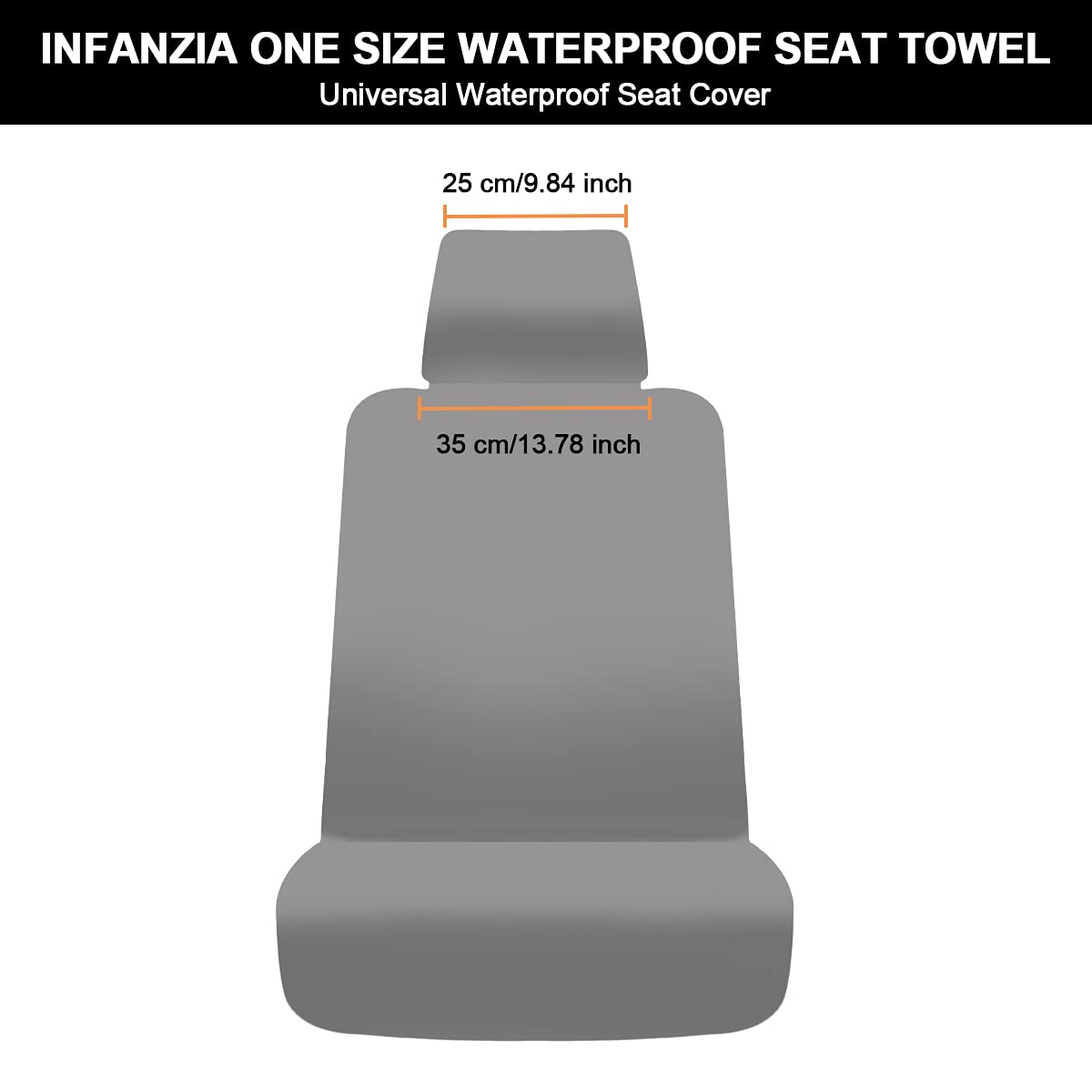 INFANZIA - Funda de asiento impermeable de alta calidad, de neopreno, ajuste universal, 100% lavable y extraíble, antideslizante, ideal para gimnasio, yoga, entrenamiento (negro, 1 unidad