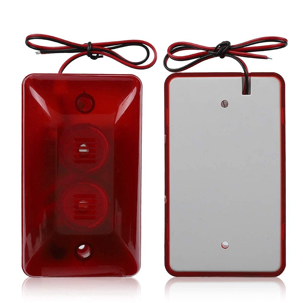 Sirena de Alarma 12V 15W con Luz Flash 120dB para Casa, Empresa y Comunidad
