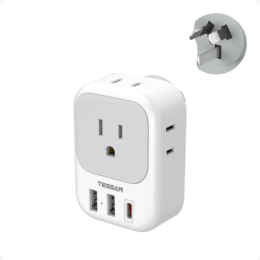Adaptador de Corriente TESSAN Argentina Australiano Viaje