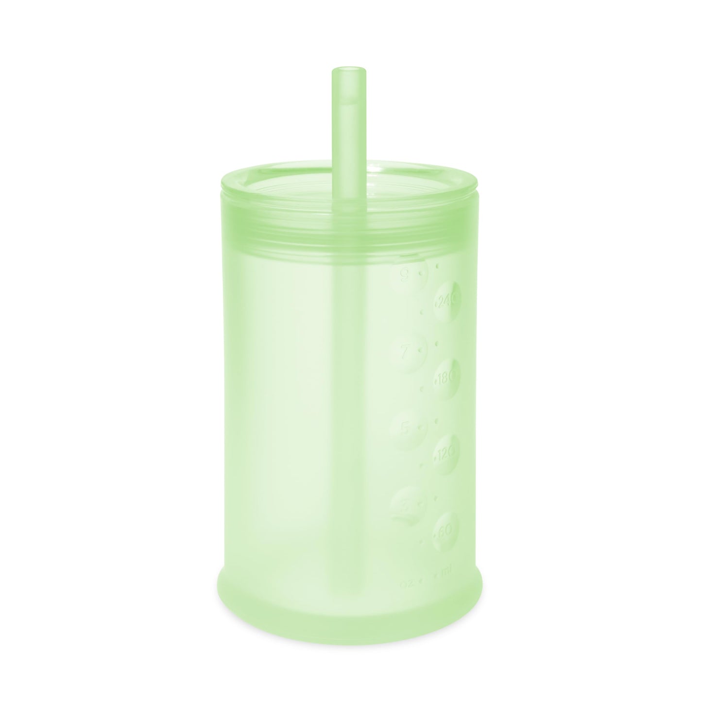 Olababy - Taza de entrenamiento de silicona de vista clara con tapa de pajita | Entrenador de sorbos para niños pequeños de 12 meses+ | Tazas irrompibles para beber agua para niños de 2 años+ |