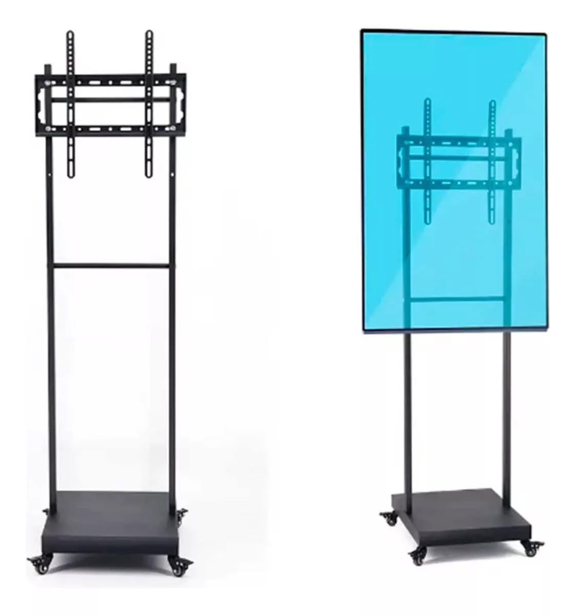 Lucky Owl Soporte de TV para Piso de 32 40 43 50 55 60 65 Pulgadas, Carga máxima 30kg, VESA de 400X400mm, Resistente Material Reforzado, con rueditas, Compatible con 99% de televisores.