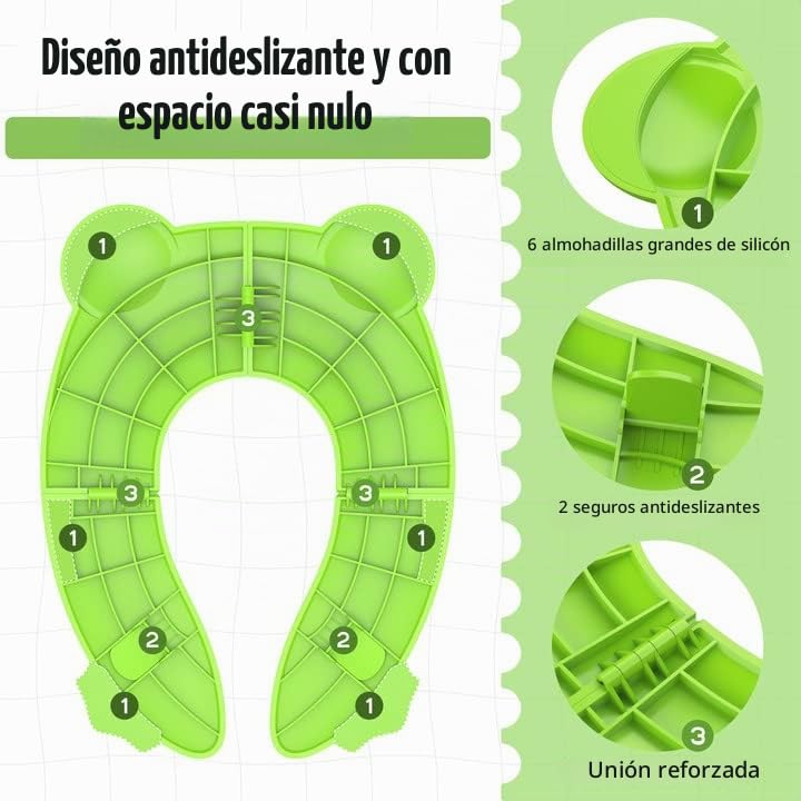 Portable Potty Seat for Toddler Travel - Foldable Non-Slip Potty Training Toilet Seat Cover for Boys/Girls, Baby/Kids with Drawstring Bag