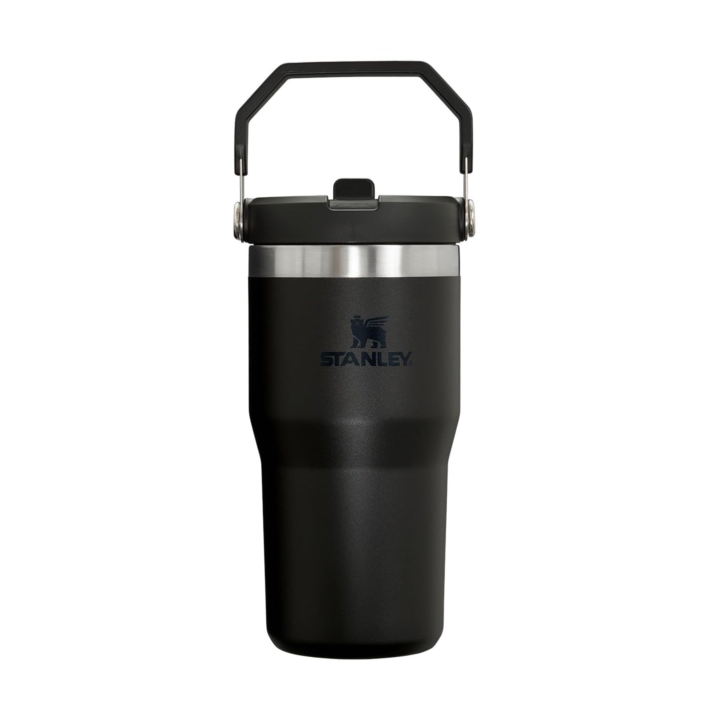 Termo Stanley Acero Inoxidable Negro IceFlow 20 Onzas con Popote Abatible a Prueba de Fugas