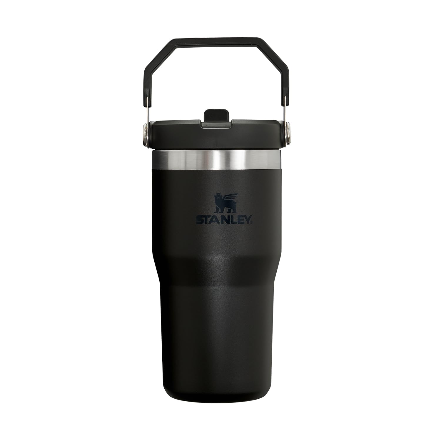 Termo Stanley Acero Inoxidable Negro IceFlow 20 Onzas con Popote Abatible a Prueba de Fugas