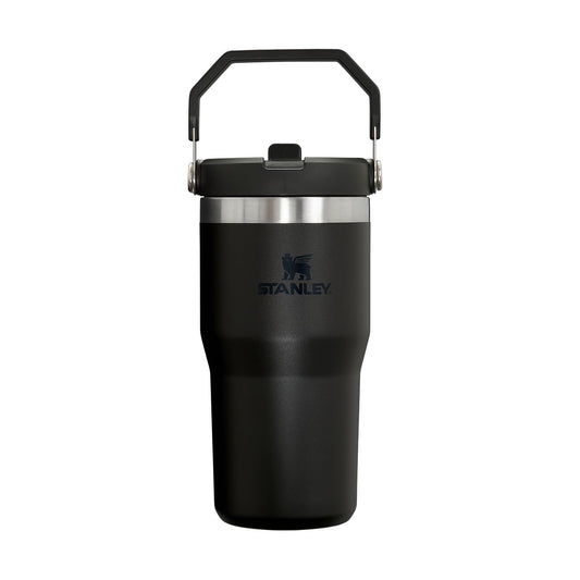 Termo Stanley Acero Inoxidable Negro IceFlow 20 Onzas con Popote Abatible a Prueba de Fugas