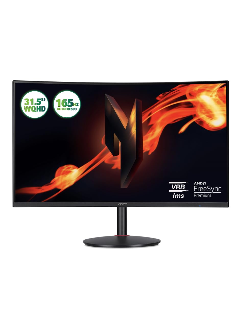 Monitor Gaming Acer Nitro XZ3 Curvo Ultra-Rápido WQHD 165 Hz 31.5" 1ms