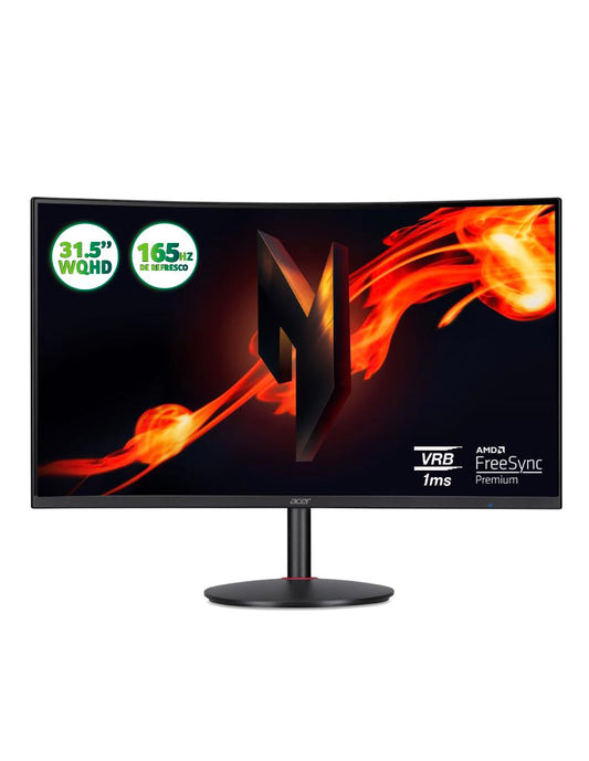 Monitor Gaming Acer Nitro XZ3 Curvo Ultra-Rápido WQHD 165 Hz 31.5" 1ms