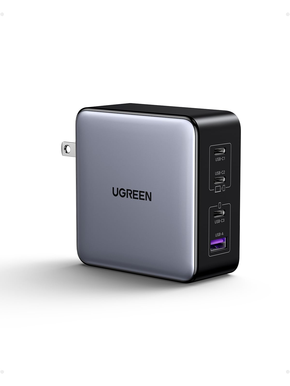 Cargador Tipo C UGREEN Nexode 160W Negro con 4 Puertos Carga Rápida para Hombre y Mujer
