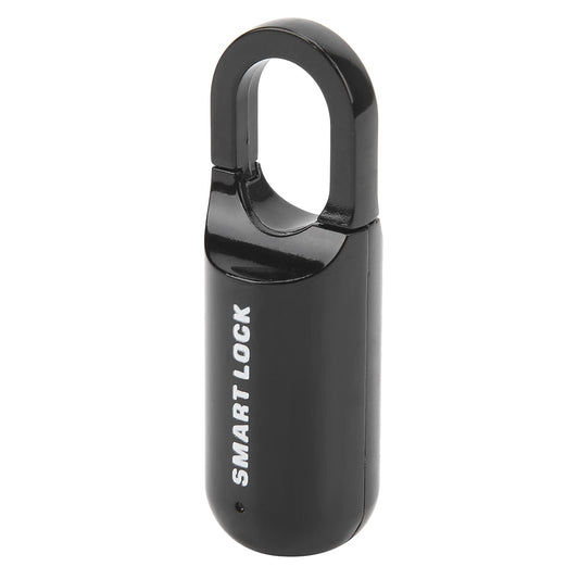 Cerradura de seguridad sin llave, antirrobo DC5V Candado para huellas dactilares Aleación de zinc Capacidad para huellas dactilares de 10 piezas para gabinetes para puertas para mochilas(Negro)