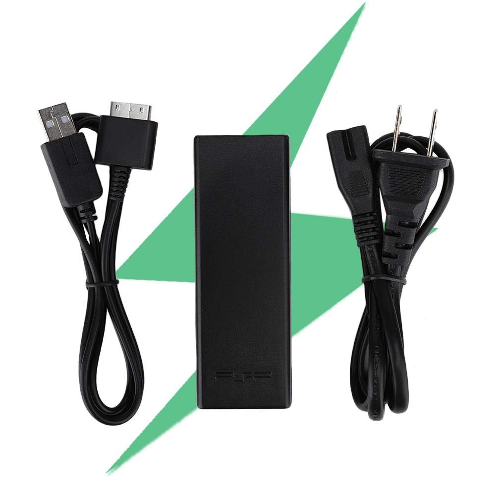 Adaptador de Corriente ASHATA Negro Carga Rápida DC 5V/1500mA con Cable USB 2 en 1
