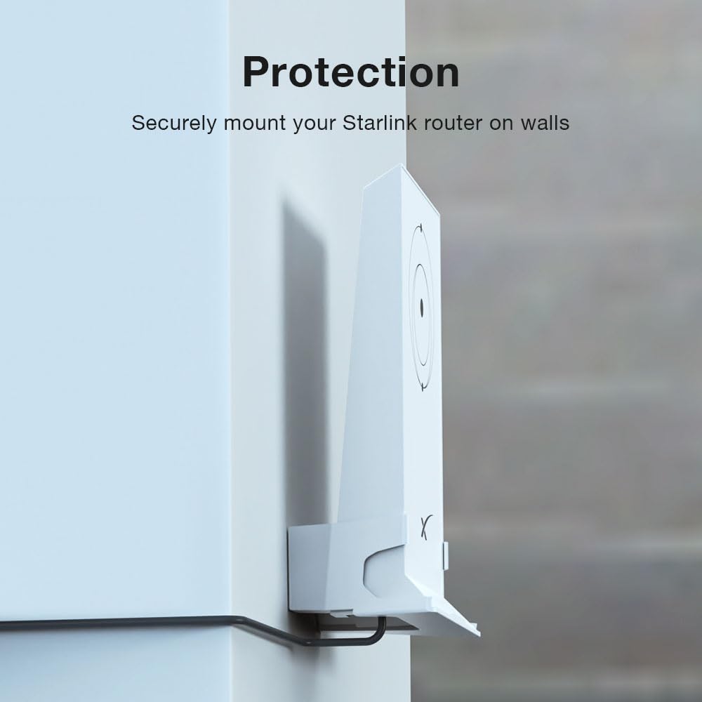 Soporte de Pared Holicfun Starlink Mesh WiFi V2 con Cable y Adaptador Ethernet