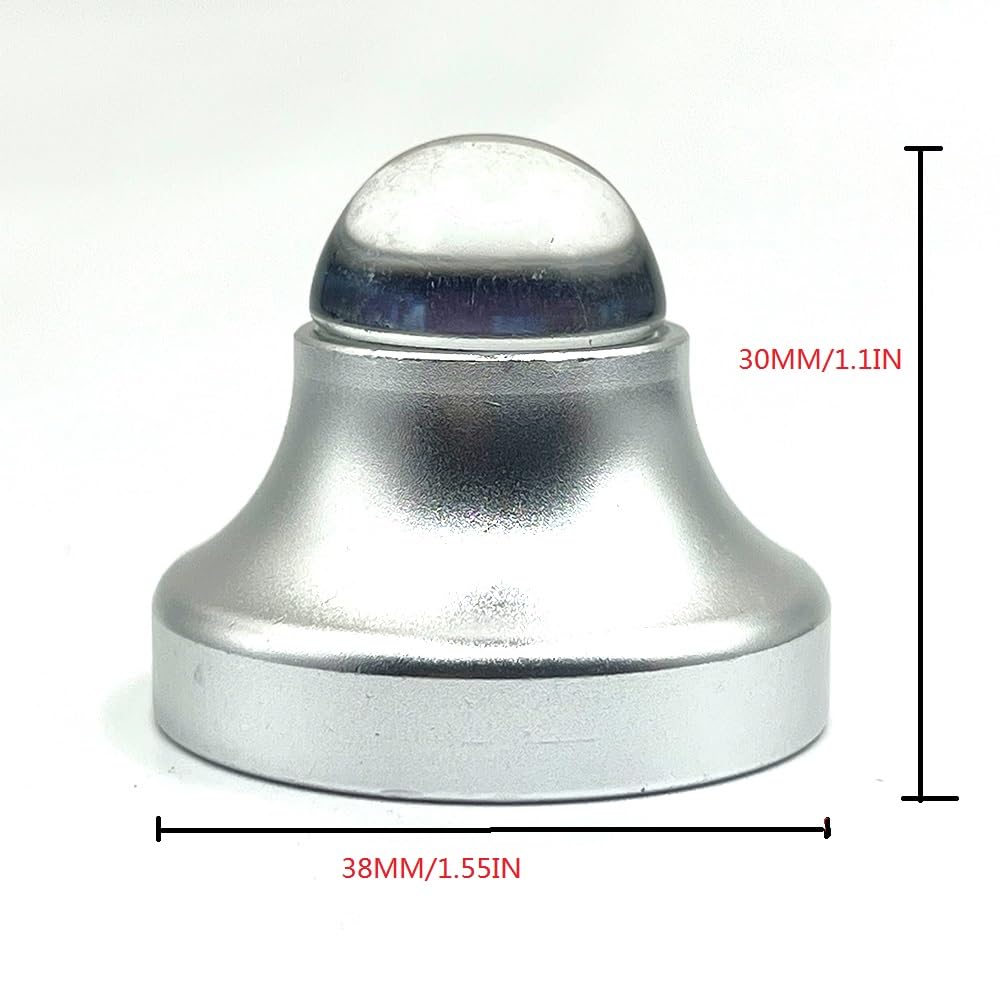 Adaptador de registro de 45 RPM con forma de luna especial de aluminio de 7 pulgadas (plata)..